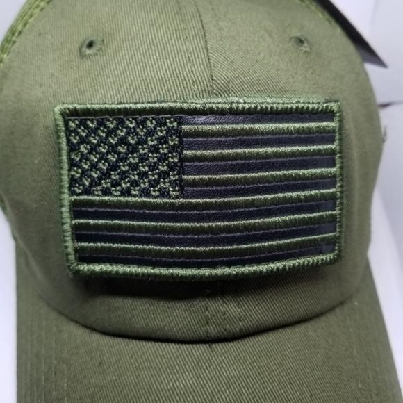 Pit Bull Curved Visor Army Green Baseball Hat Cap - Picture 3 of 6